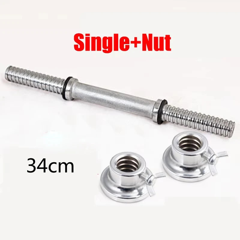 Fitness Dumbbell Bar With Clamps 25mm Adjustable Weight Standard Threaded Dumbbell Handle Home Gym Dumbbell Training Accessories